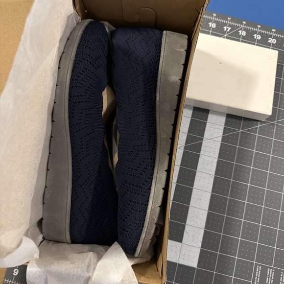 Skechers Cleo Flex-Wedge Shoes Women's 9.5 Navy Blue New Days Vegan - New - Picture 5 of 9